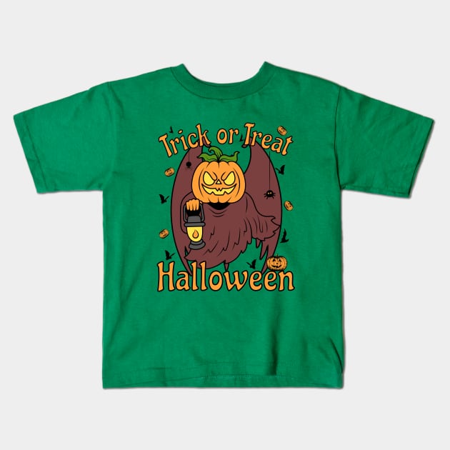 Trick or Treat Halloween Kids T-Shirt by Odetee